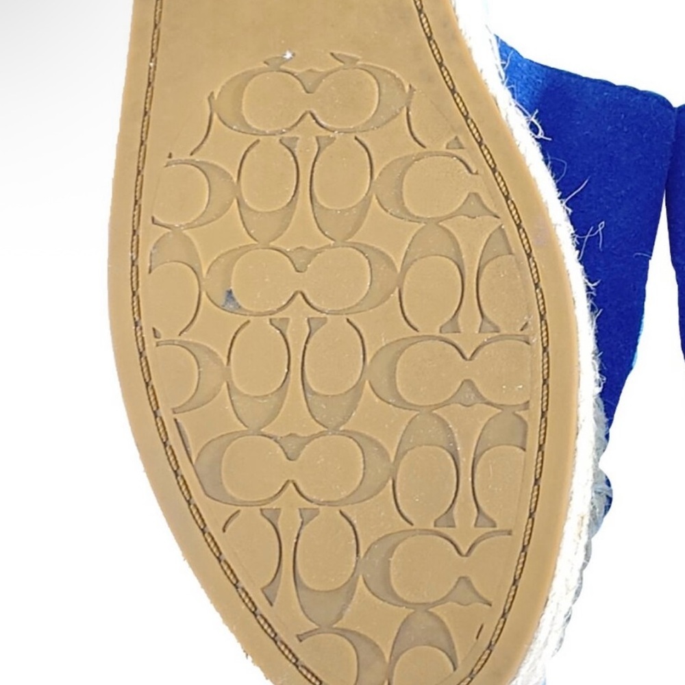 Coach Blue Espadrille Slides - Picture 9 of 11